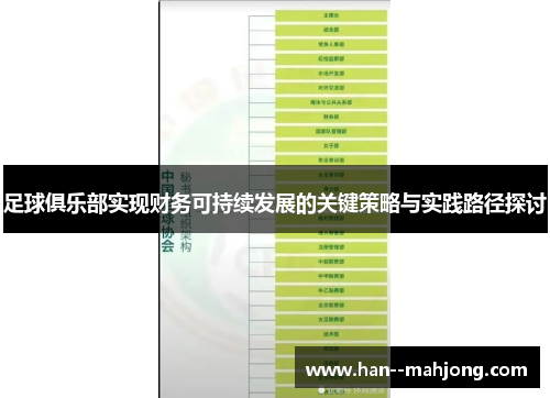 足球俱乐部实现财务可持续发展的关键策略与实践路径探讨 足球俱乐部实现财务可持续发展的关键策略与实践路径探讨