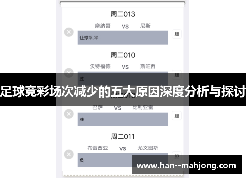 足球竞彩场次减少的五大原因深度分析与探讨